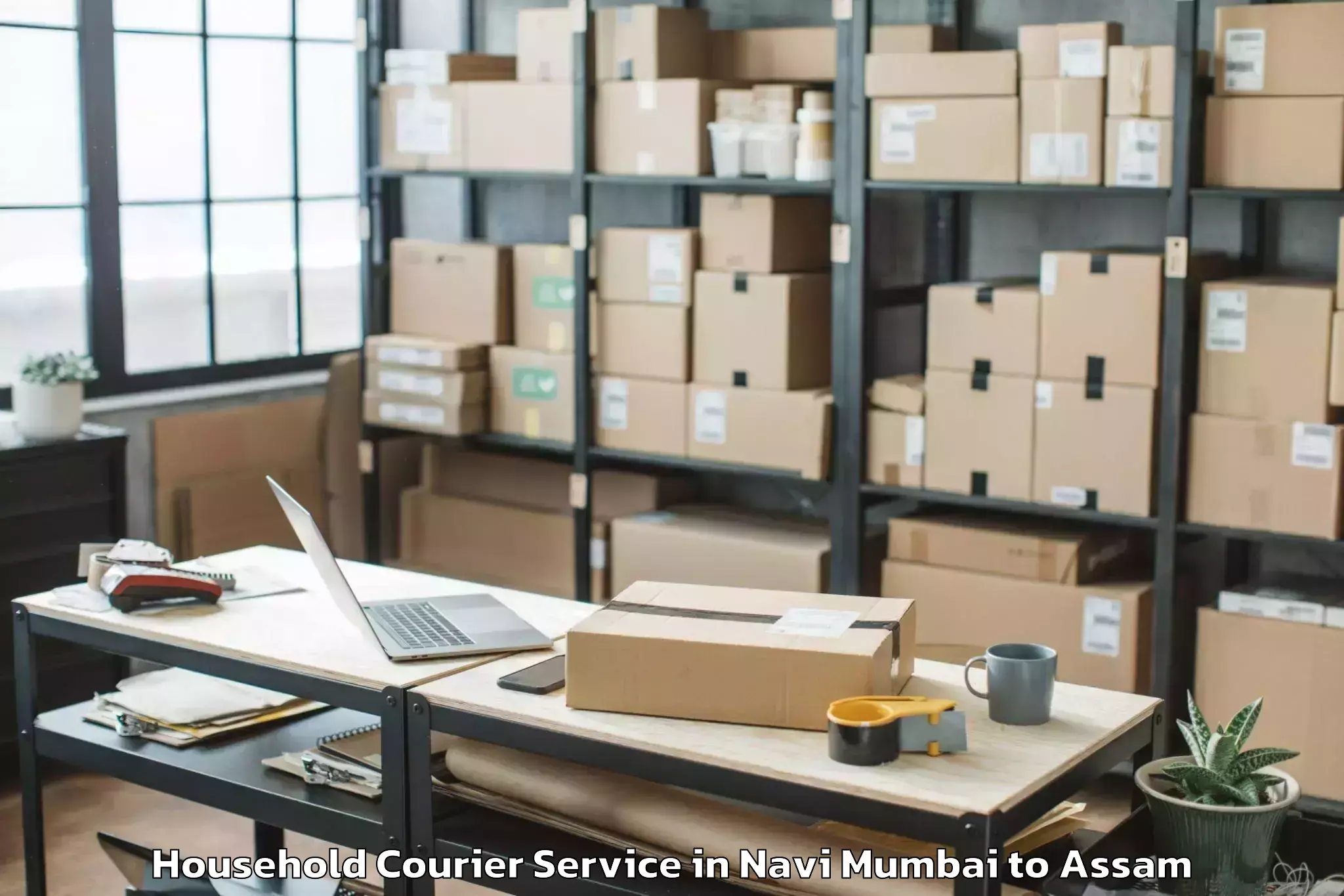 Quality Navi Mumbai to Biswanath Charali Household Courier